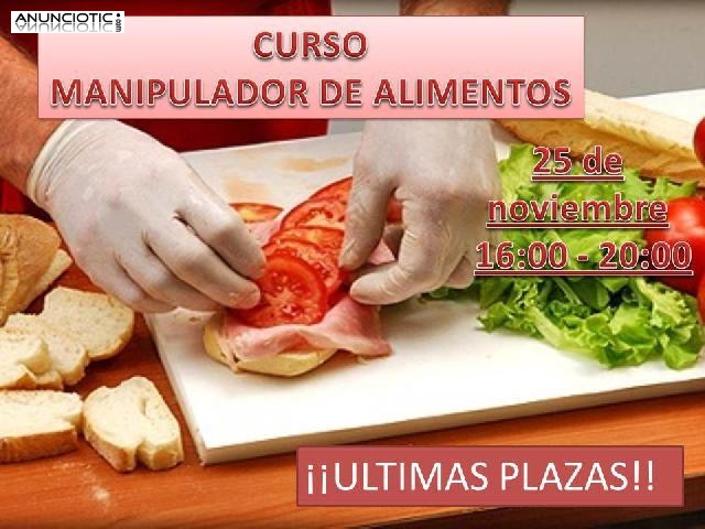 CURSO MANIPULADOR DE ALIMENTOS PRESENCIAL