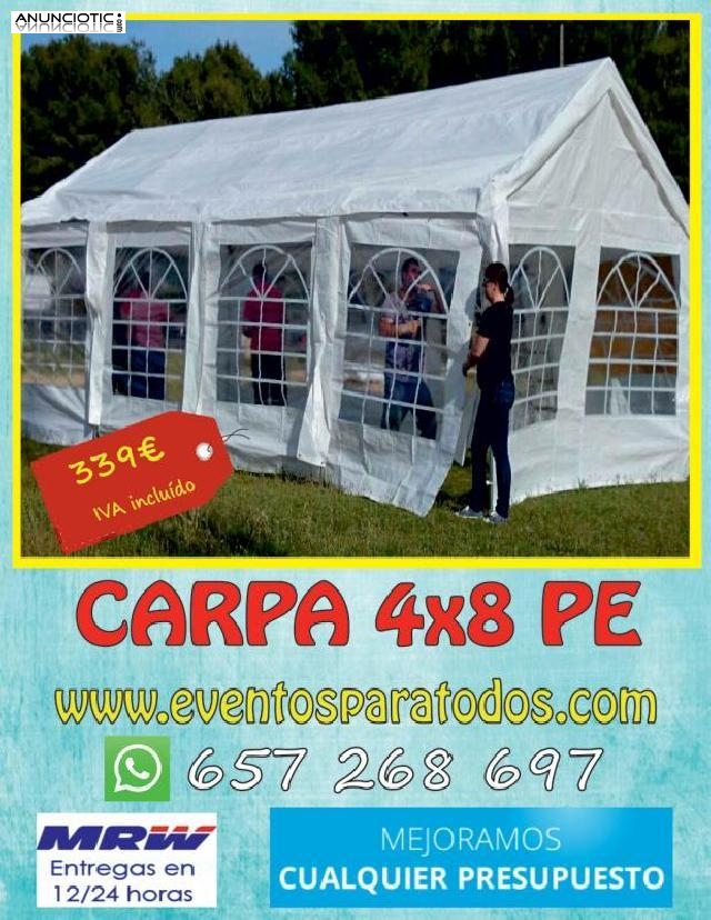 Carpas para monterías y eventos 4x8