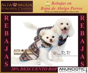 Ropa para Perros, rebajas en moda canina de temporada