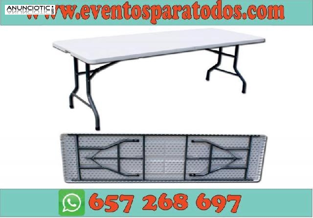 Mesa rectangular para eventos 2m