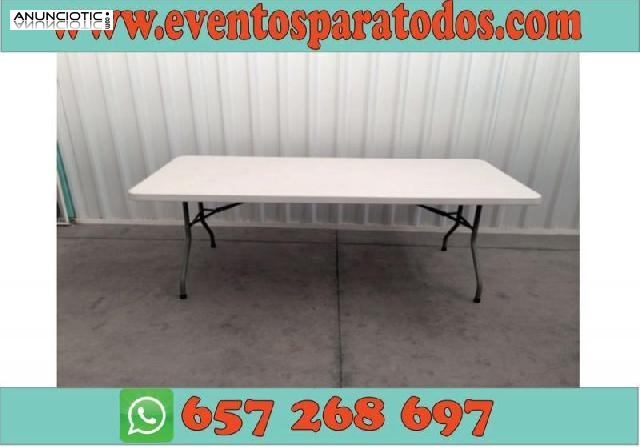 Mesa rectangular para eventos 2m