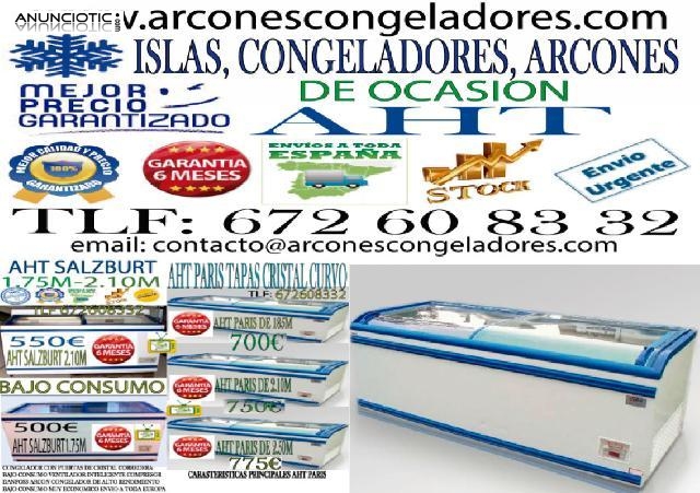 Arcones congeladores islas  tapas curvas  