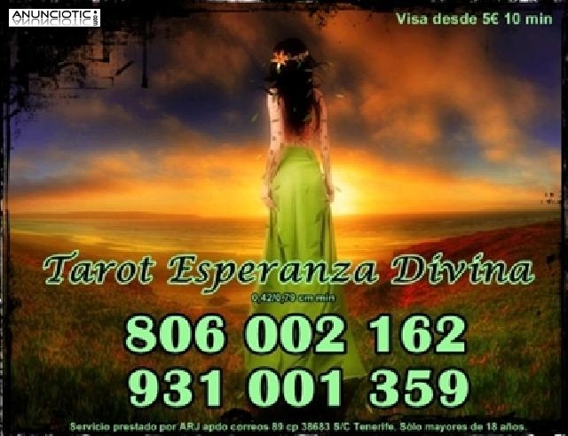 Tarot Esperanza Divina Visa 5 10 min. Tarot Barato sólo 0,42 cm min. 