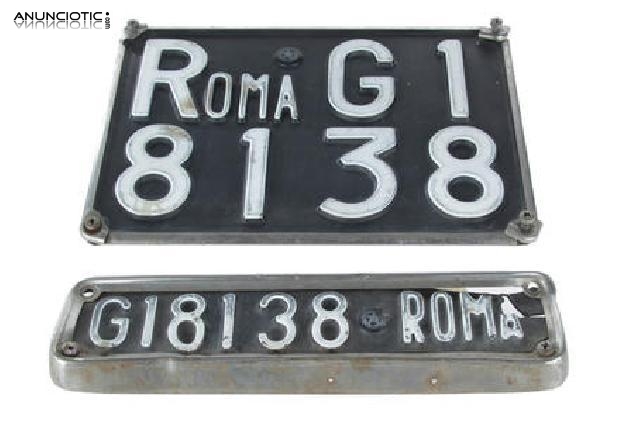 Lancia Fuliva. Placas.