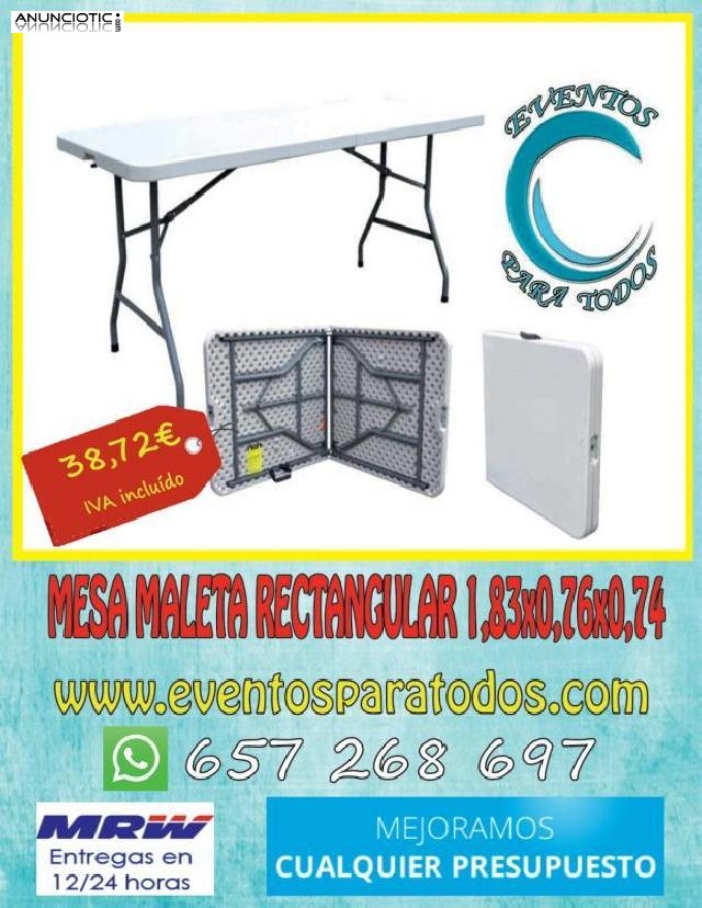 Mesas baratas plegables de 180cmx76cm