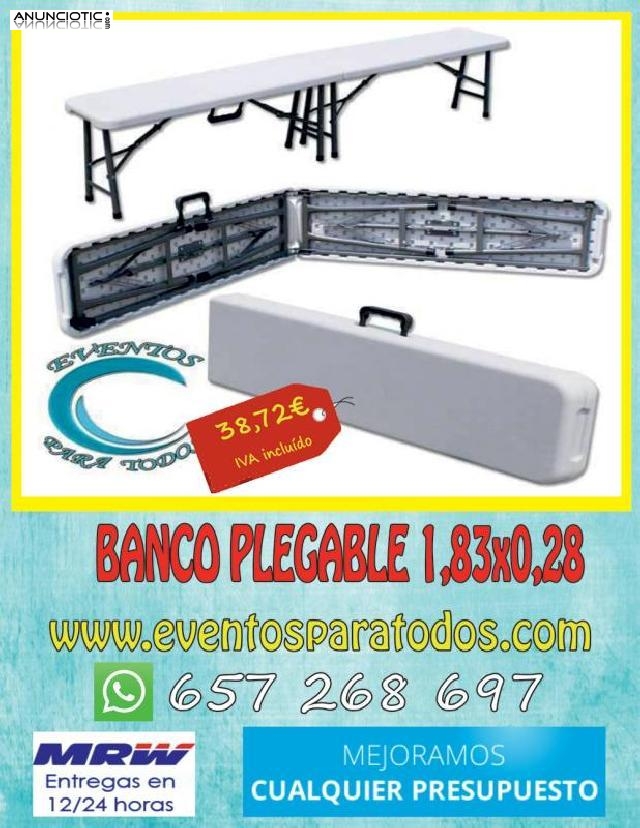 Mesas baratas plegables de 180cmx76cm