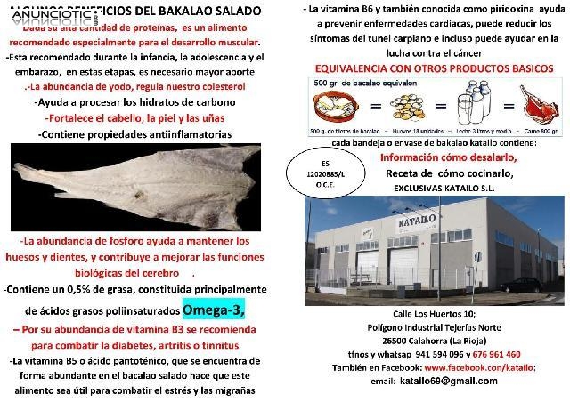 Buscamos distribuidores bacalao en todas la poblaciones