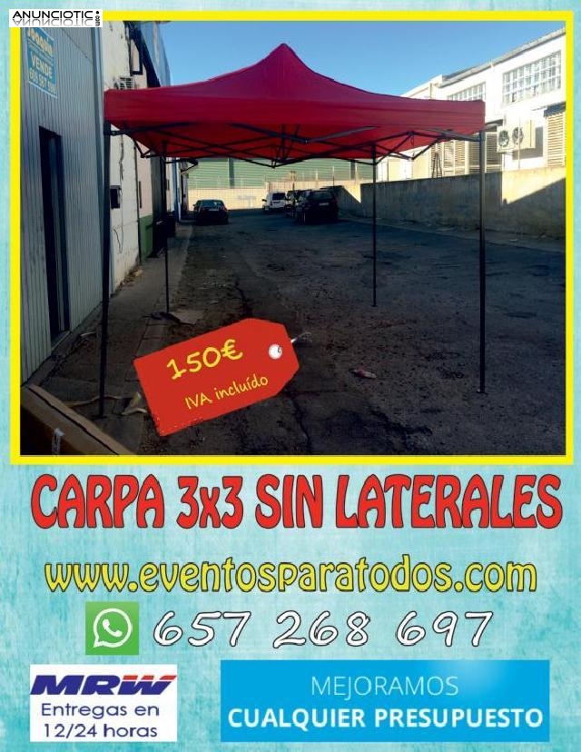 Carpas plegables económicas 3x3