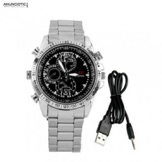 Reloj metalico camara hd 8 gb