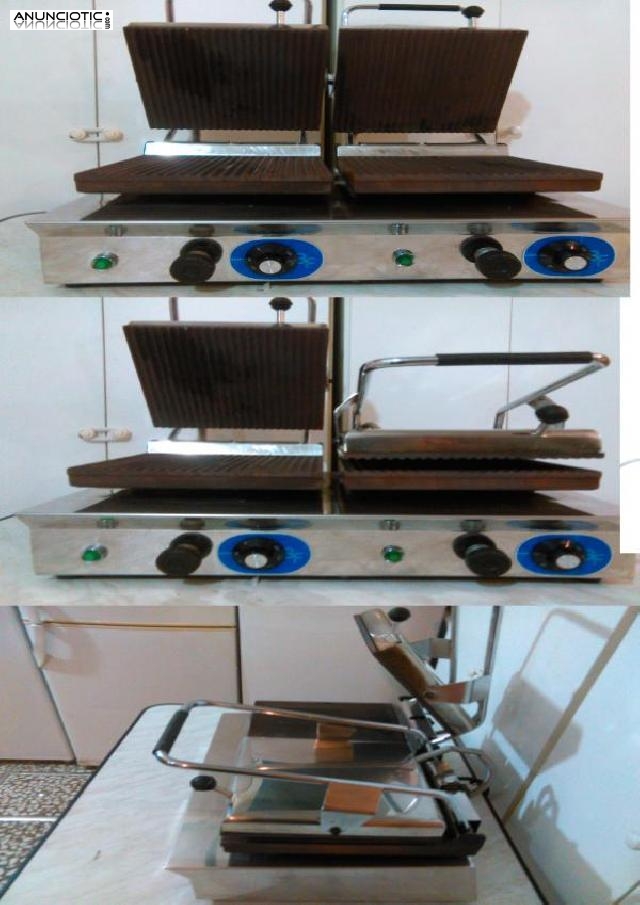 Plancha electrica grill doble 