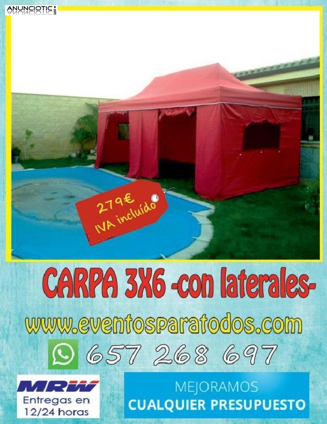 Carpas 3x3 plegables sin laterales