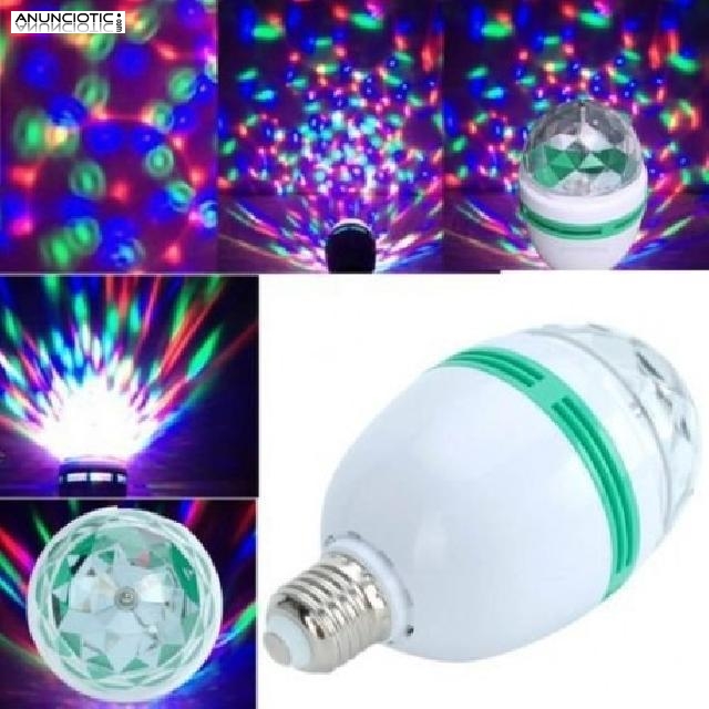 Bombilla led giratoria rgb