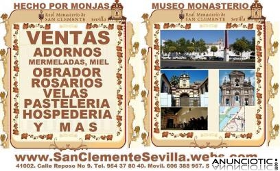 MONJAS. FABRICA. Pasteleria, Artesanias, Mermeladas, Miel, Rosarios, Velas, Cesteria, Ciri