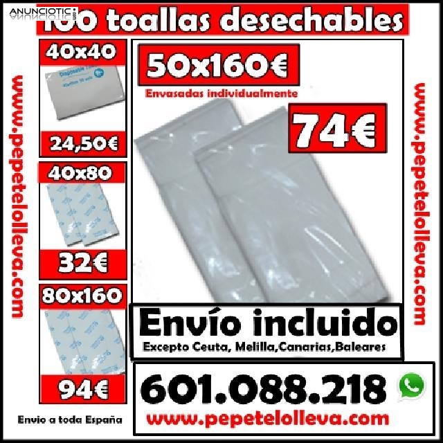 100 toallas desechables de 50x160 ducha 74  envío incluido