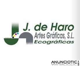 Artes y diseño gráfico. Impresión en offset y digital. J de Haro Artes Gráficas