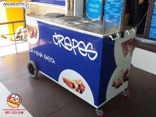 Carrito crepes para venta ambulante