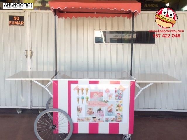 Carrito crepes para venta ambulante