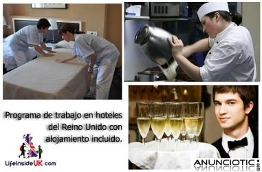 Trabajo en hoteles y bares Reino Unido. Inglaterra