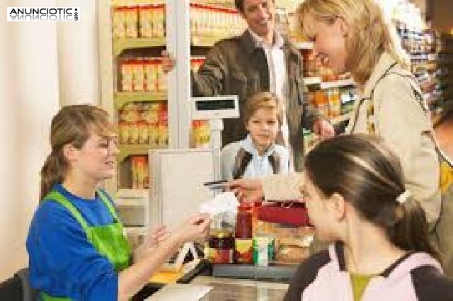 Se buscan cajeros/as-reponedores/as para conocida cadena de supermercados  