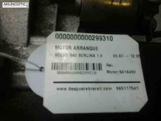 Motor arranque de volvo s40 b4164s2