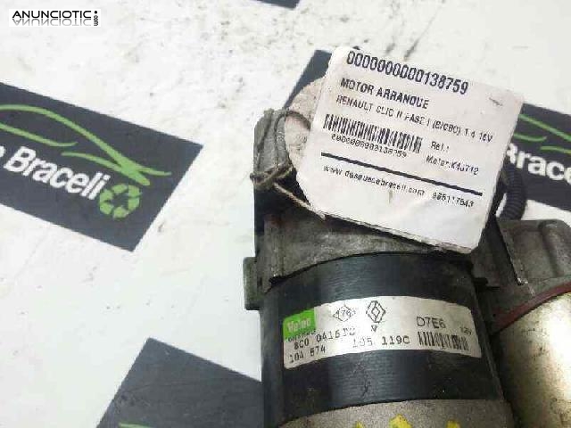 Motor arranque de renault clio k4j712