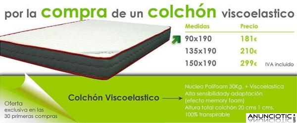 Regalo Tablet por la compra de colchón viscoelástico.