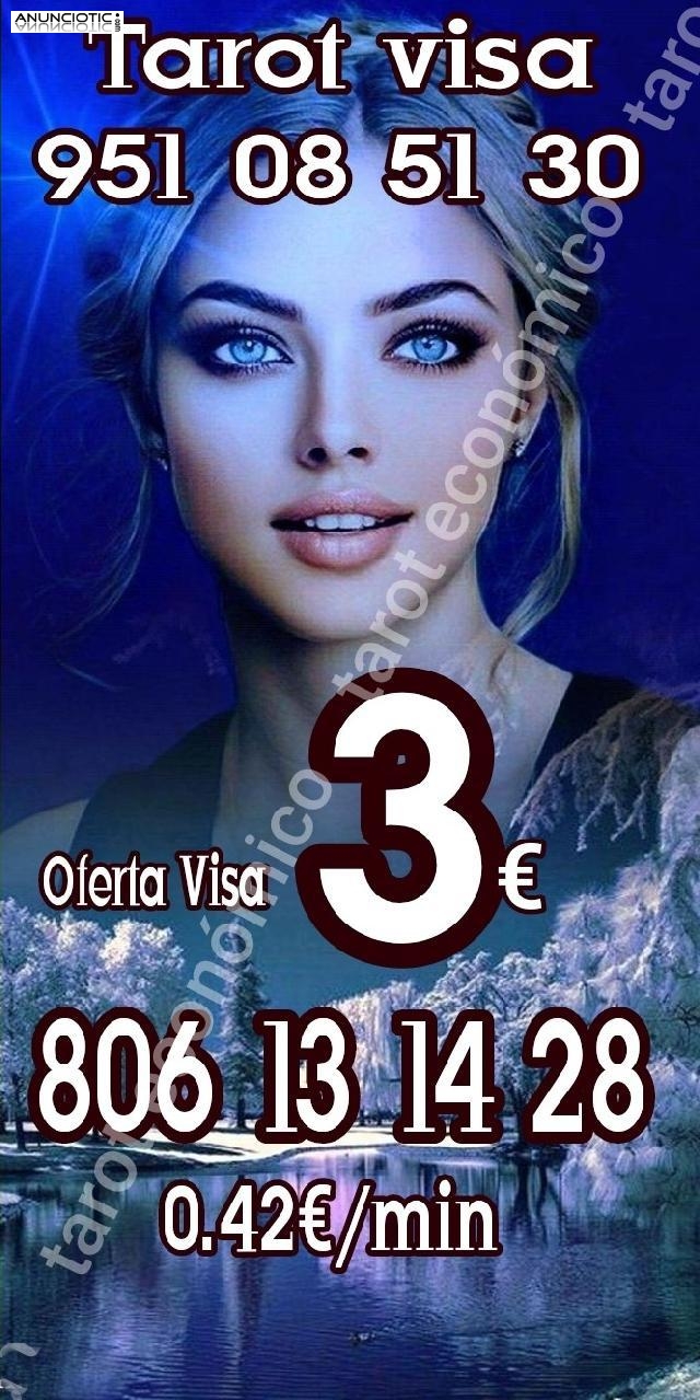 Tarot 3 euros visa y 806 económico 0.42// minutos 