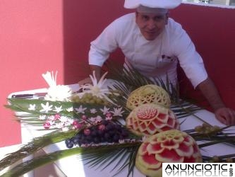 COCINA DECORATIVA-TALLADO CON FRUTAS Y VERDURAS