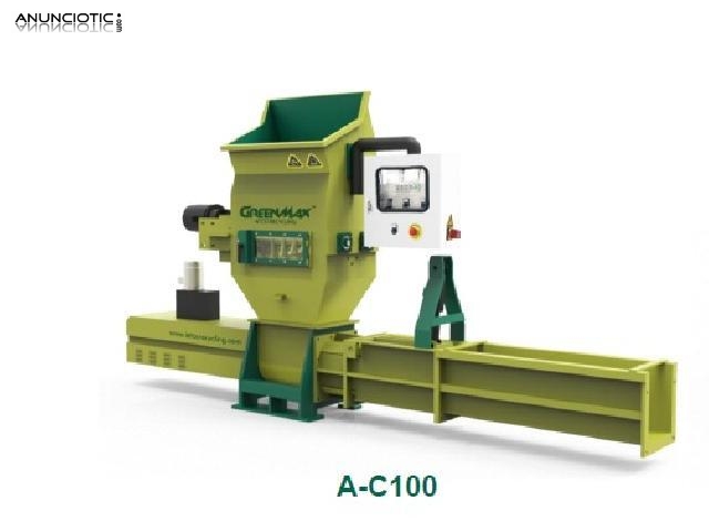 Recycling machine of GREENMAX styrofoam compactor A-C100