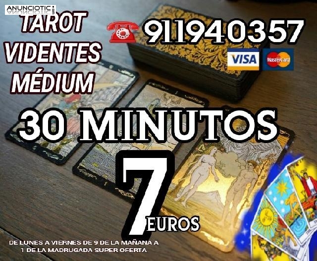 Videntes 30 minutos 7 euros oferta visa económico 