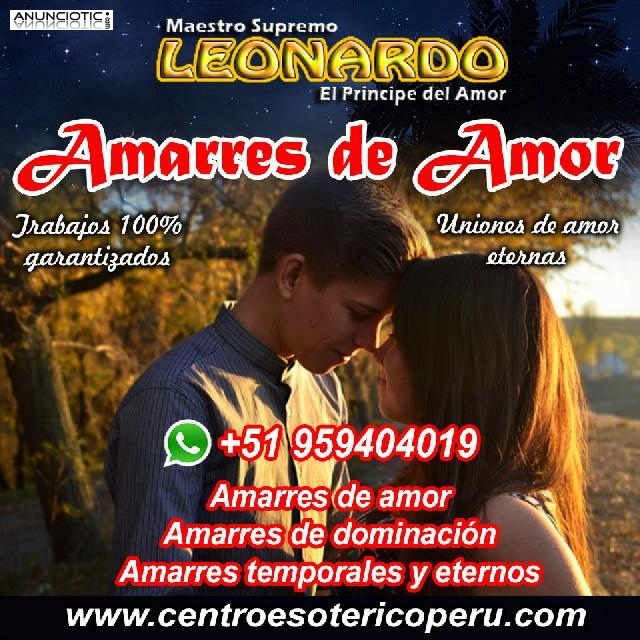 MAESTRO LEONARDO ESPECIALISTA EN AMARRES DE AMOR