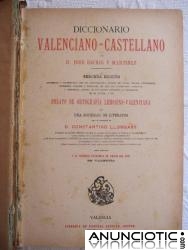 DICCIONARIO VALENCIANO-CASTELLANO DE JOSE ESCRIG  AÑO 1851-3ªEDIC.1886