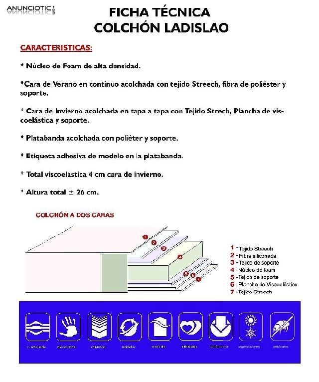 Colchon viscoelastico 26cm