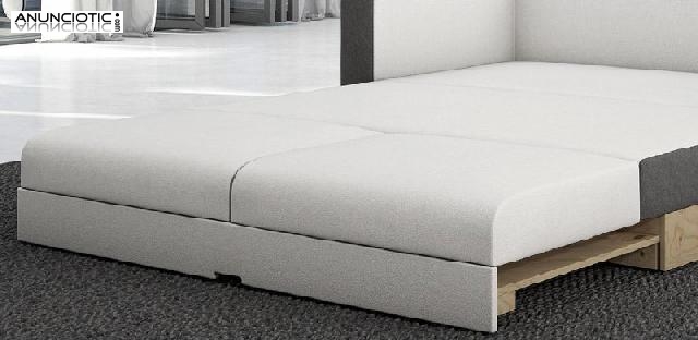 Sofá cama Adana color negro con blanco