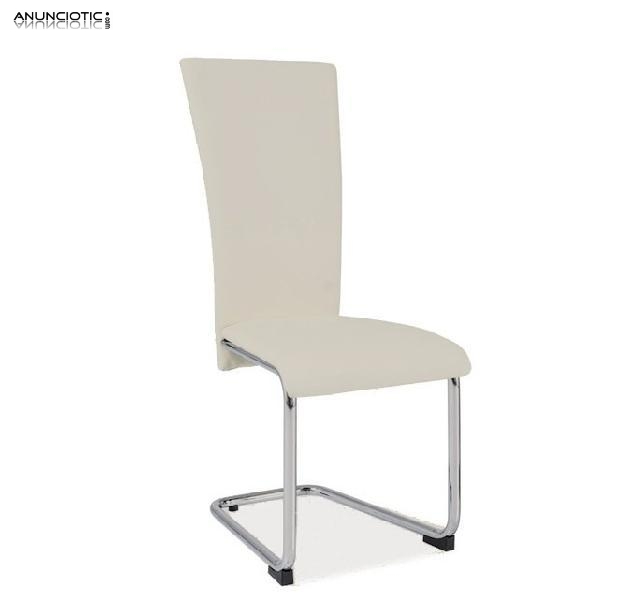 Silla de comedor Orlice color crema