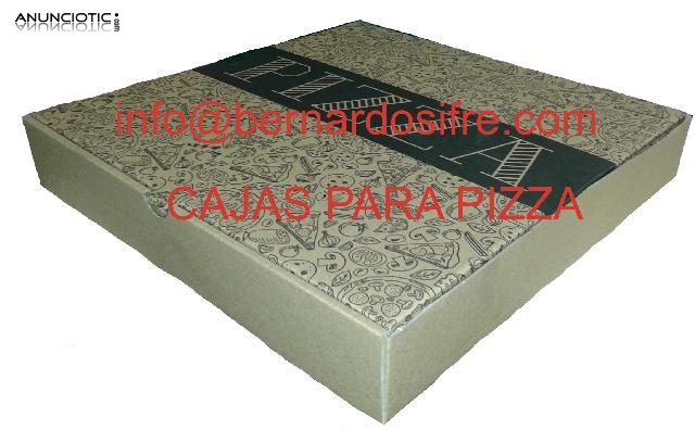 Cajas para pizza, carton, reparto pizzas