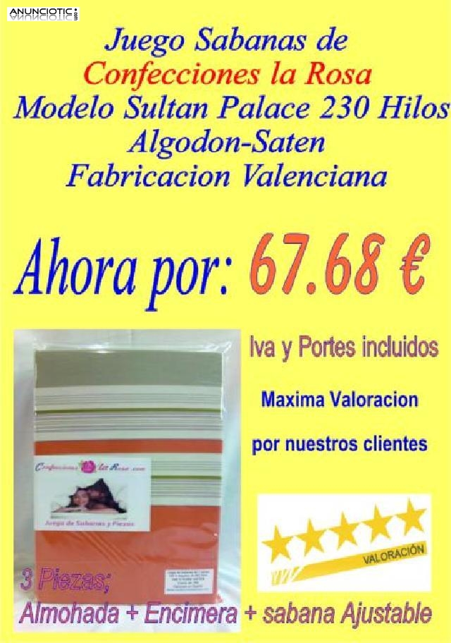 Confecciones la rosa sabanas modelo sultan palace naranja