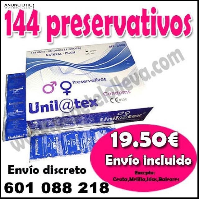 144 unid preservativo natural 19,50 envio incluido y  discreto 