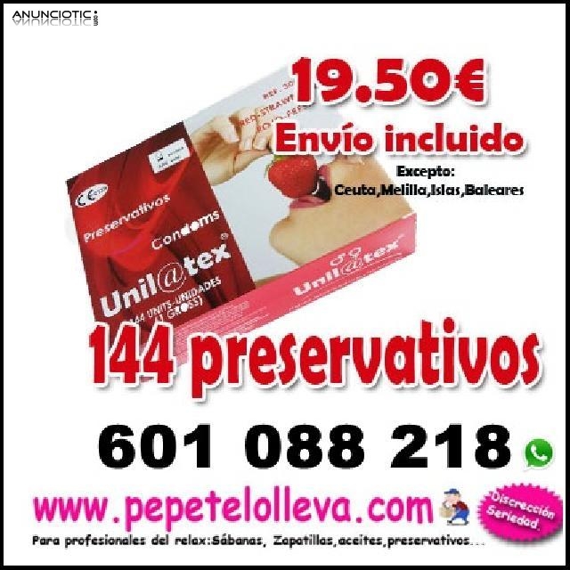 En pepetelolleva 144 preservativos 19,50 precio final.