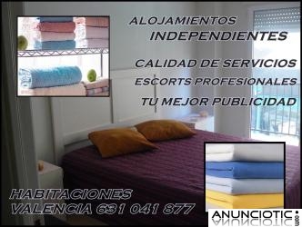 HABITACIONES VALENCIA. ALQUILER PARA ESCORTS PROFESIONALES