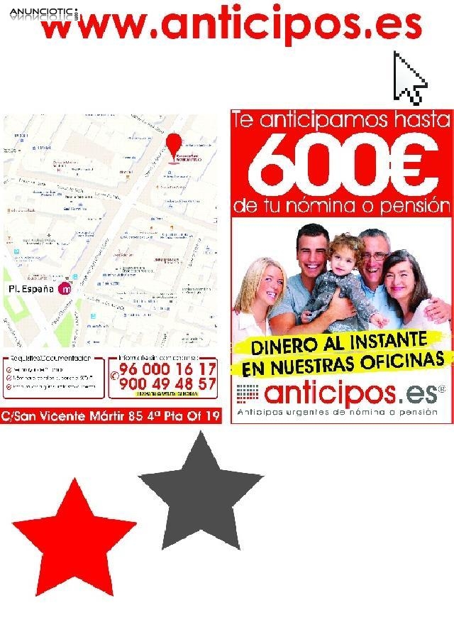 Te anticipamos hasta 500 euros de tu nómina