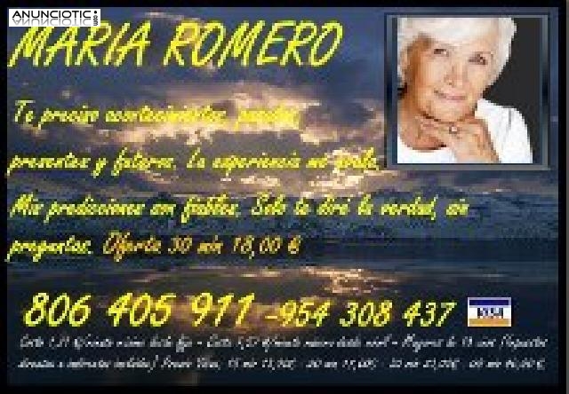 María Romero, 806 405 911. Vidente experta sentimental.