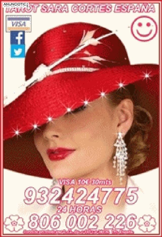 Tarot Visa  Sara Cortes 932 424 775  desde 5 15 min, 8 20mts 10