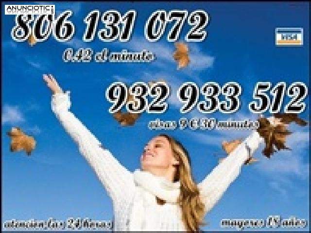 tarot visa económico 5 euros 15 mtos. 806-131-072 solo 0,42cm  