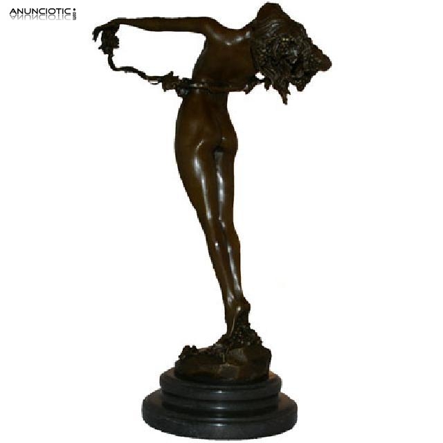 Escultura de bronce. The wine