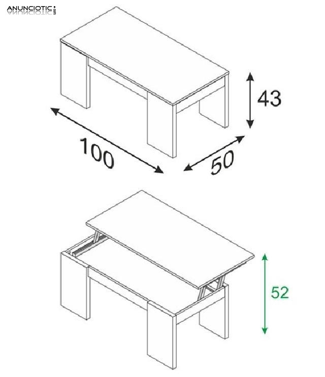 Mesa de Centro Elevable Ref 3871