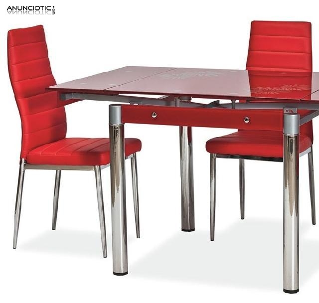 Silla de comedor Zaidin color rojo