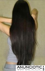 Extensiones clip pelo natural liso 70-75cm largo,120gr, color negro