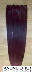 Extensiones clip pelo natural liso 70-75cm largo,120gr, color negro