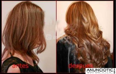 Oferta, pongo extensiones queratina pelo natural incluido desde 1,5 c.u.